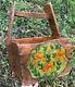 Rare And Old Wooden Cart Object Folk Art Mount Dovetail