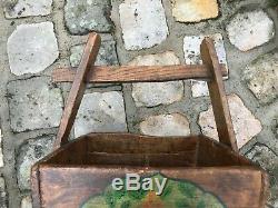 Rare And Old Wooden Cart Object Folk Art Mount Dovetail