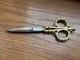 Rare Antique Pair Of Scissors Circa 1850 Bearded Face Steel And Bronze