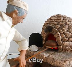 Rare Big Automaton, Santon Of Provence Baker At His Mobile Electric Oven