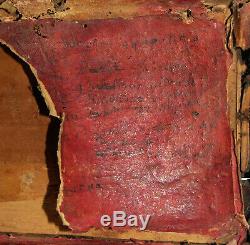 Rare Box Of Messenger Wood Iron Leather Manuscripted Lock High Time Late Xvth