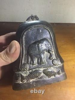 Rare Burmese Bronze Elephant Bell, 19th Century