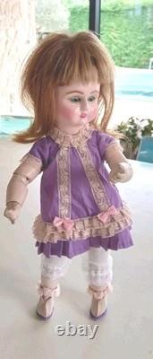Rare Charming Very Old Doll Wooden Body 10 Joints