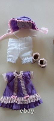 Rare Charming Very Old Doll Wooden Body 10 Joints