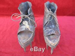 Rare Chestnut Shoes 19th / Soles / Folk Art / Cevennes Ardèche