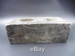 Rare Inkwell Of Queyras Stone Ollaire Popular Art Date 1891 Hautes Alpes