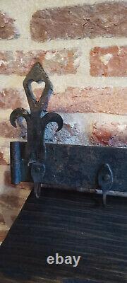 Rare Large Archelle Utensils Holder 18th In Wrought Iron