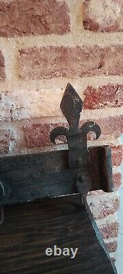 Rare Large Archelle Utensils Holder 18th In Wrought Iron