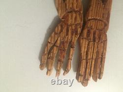 Rare Large Wooden Pine Skeleton Curiosity Object Folk Art from the 1960s.