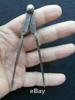 Rare Miniature Tool Compas Nuremberg Folk Art Work Control 10.5 CM