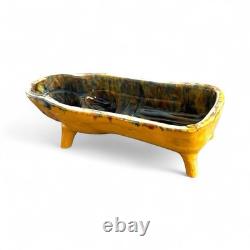 Rare Old Alsatian Mold Glazed Speckled Terracotta Doll 35.5 cm