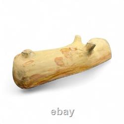 Rare Old Alsatian Mold, Glazed Terracotta Doll, 36 cm