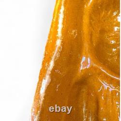 Rare Old Alsatian Mold, Glazed Terracotta Doll, 36 cm