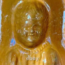 Rare Old Alsatian Mold for Doll, Glazed Terracotta, 36 cm