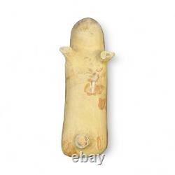 Rare Old Alsatian Mold for Doll, Glazed Terracotta, 36 cm