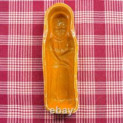 Rare Old Alsatian Mold for Doll, Glazed Terracotta, 36 cm