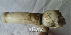 Rare Old Corkscrew Iron / Bone Folk Art Collection 18 19 Th Em Curious