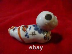 Rare Old Kid Whistle Elongated Porcelain Japan Imari Decor