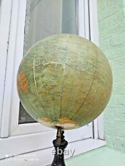Rare Old Metric Globe In Wood 19th Napoleon III