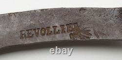 Rare Revollier Scythe, Hand-Forged Iron, 19th/1900s, Vintage Harvesting Sickle