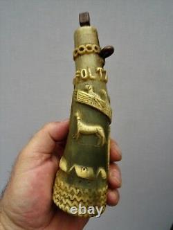 Rare Shepherd's Tobacco Juice Horn Popular Art