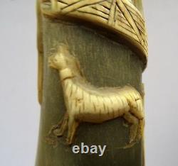 Rare Shepherd's Tobacco Juice Horn Popular Art