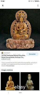Rare Shoushan, Soapstone Or Steatite, Buddha Chinese 19th Or Older