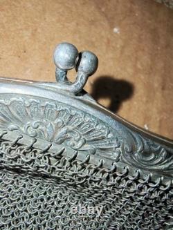 Rare Sterling Silver Coin Purse with Boar Hallmark, Double Closure, Rare
