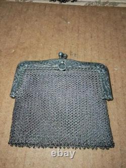 Rare Sterling Silver Coin Purse with Boar Hallmark, Double Closure, Rare