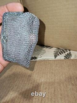 Rare Sterling Silver Coin Purse with Boar Hallmark, Double Closure, Rare
