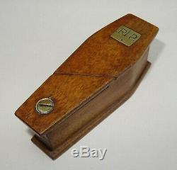 Rare System Snuff Shaped Coffin Rest In Peace Snuf Box