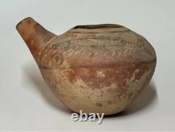 Rare Terracotta Feeding Bottle with Fish Motifs, Indus Valley, 3200–2700 BC