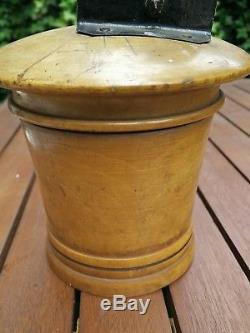 Rare Twister Box With Twine Boxwood Early 20th Century
