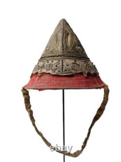 Rare Wedding Set: Headdress, Sebbat, and Silver Belt, Algerian Jewish 19th Century