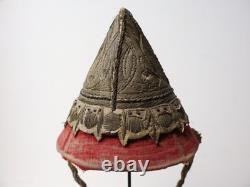 Rare Wedding Set: Headdress, Sebbat, and Silver Belt, Algerian Jewish 19th Century