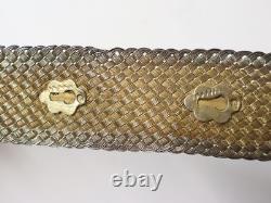 Rare Wedding Set: Headdress, Sebbat, and Silver Belt, Algerian Jewish 19th Century Rare Wedding Set: Headdress, Sebbat, and Silver Belt, Algerian Jewish 19th Century