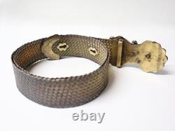 Rare Wedding Set: Headdress, Sebbat, and Silver Belt, Algerian Jewish 19th Century