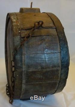 Rare Wholesale Wood Barrel XIX Wood / Deco Folk Art / Wine Oenology