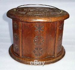 Rare Wooden Carved Wedding Heater Dated Anno 1859