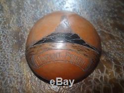 Rare Work Of Convict Half Calabash Carved Cayenne Lighthouse Of The Lost Child