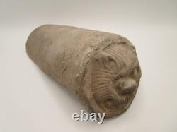 Rare and antique round-end roof tile called Wadang in terracotta (China)
