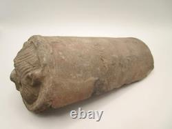 Rare and antique round-end roof tile called Wadang in terracotta (China)