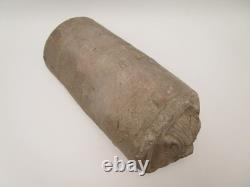 Rare and antique round-end roof tile called Wadang in terracotta (China)