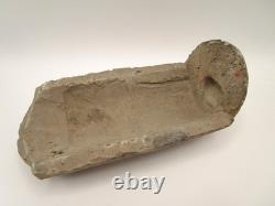 Rare and antique round-end roof tile called Wadang in terracotta (China)