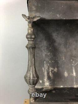 Rare antique WALL FOUNTAIN IN TIN supposed to be from the 18th/19th century Decorated with eagles