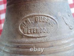 Rare antique cow bell ALB GUSSET UETENDORF SWITZERLAND Cow Brass Bell collection