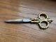 Rare Antique Pair Of Scissors From Around 1850 With Bearded Face Steel And Bronze