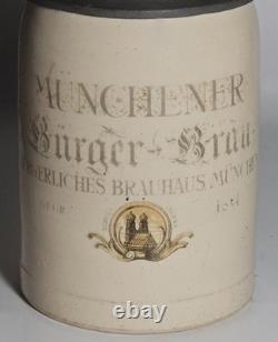 Rare beer stein Bürger-Brau Munich 1890 Bürgerbräukeller 0.4L