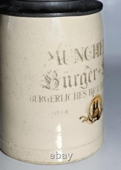 Rare beer stein Bürger-Brau Munich 1890 Bürgerbräukeller 0.4L