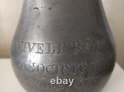Rare engraved pewter pitcher dated 1823 Louis XVIII